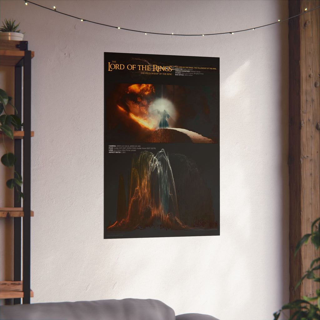 Gandalf vs. Balrog Waveform Art Print | The Fellowship of the Ring (2001)