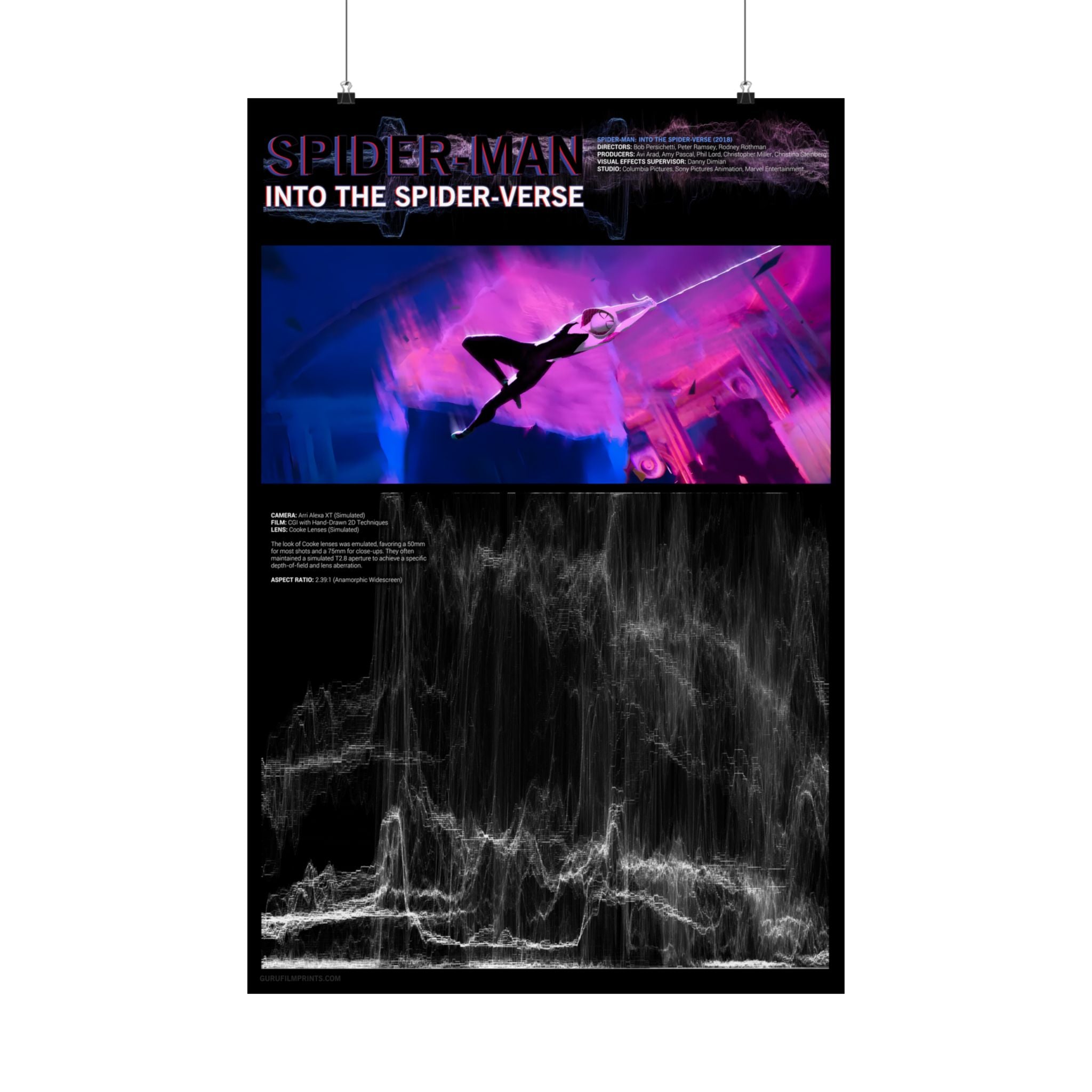 Gwen Stacy Swinging Waveform RGB Non-Colorized | Spider-Man: Into the Spider-Verse (2018)